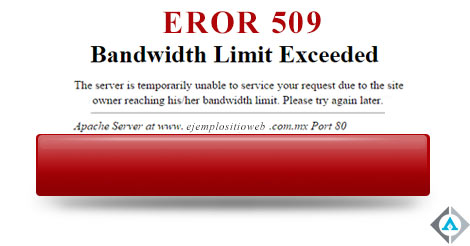 Error 509 Bandwidth Limit Exceeded
