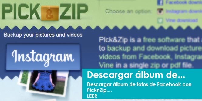 Ojalá Civilizar robo Descargar álbum de fotos de Facebook con PicknZip - Ariapsa