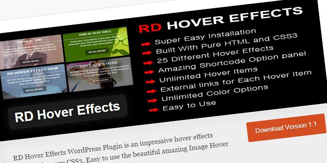 Plugin colocar texto sobre imagen con RD Hover Effects