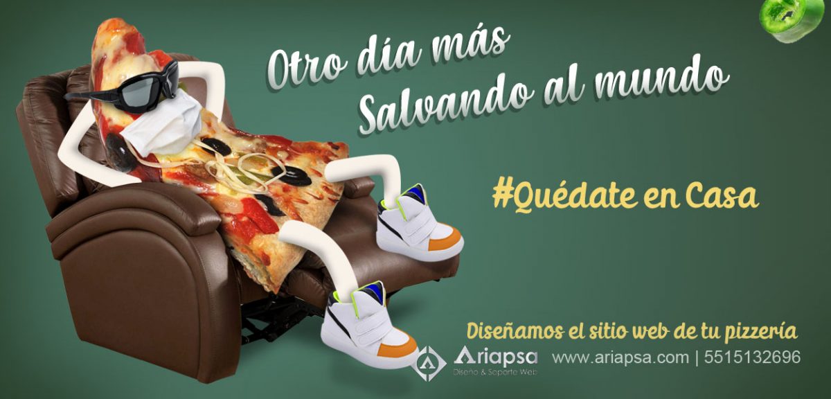 Ariapsa slider pizza sentada Diseño web pizzerías México