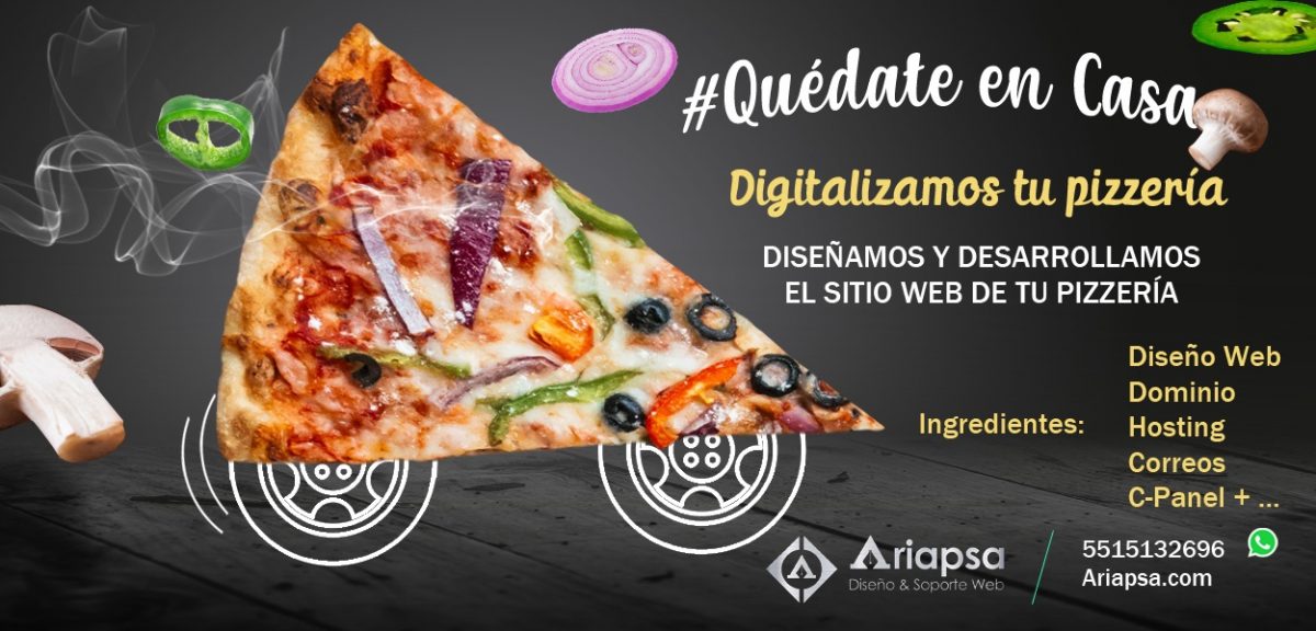 diseño web pizzas slider Ariapsa México web