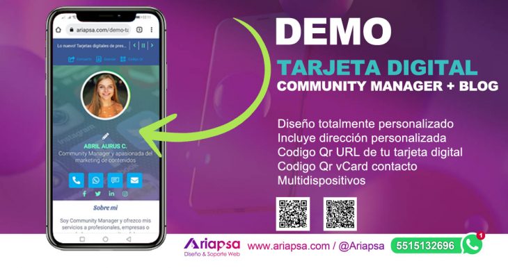 Tarjetas de Presentación Digital en México by Ariapsa