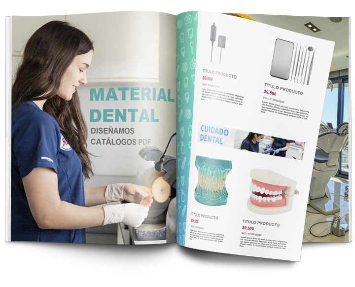 Diseño de catálogos para material dental