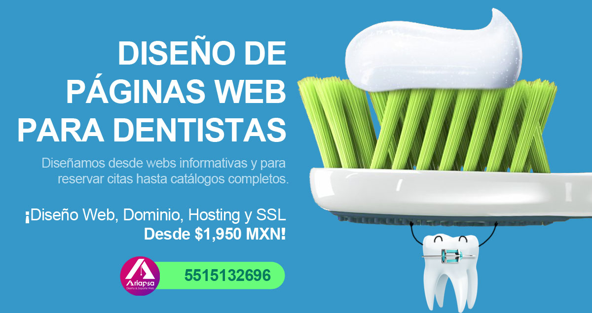 Diseño de sitios web para dentistas Ariapsa