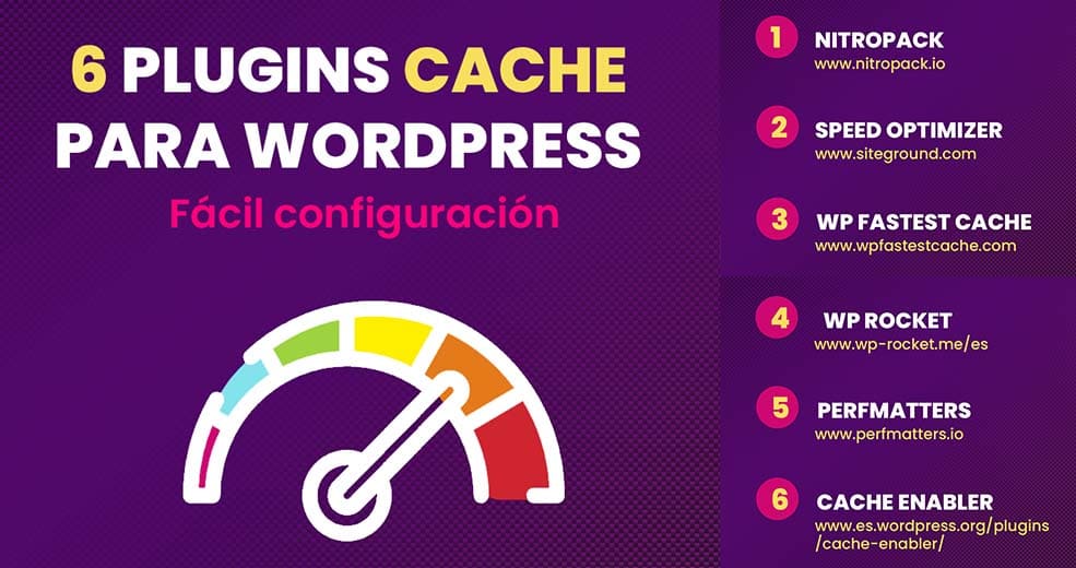 Top de plugin cache para WordPress por Ariapsa México diseño de sitios web
