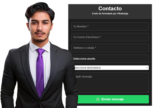 Formulario de WhatsApp contacto con copia a correo ariapsa