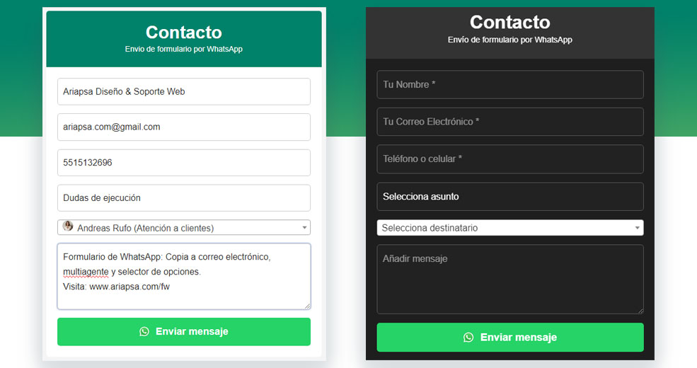 Formularios de WhatsApp personalizados