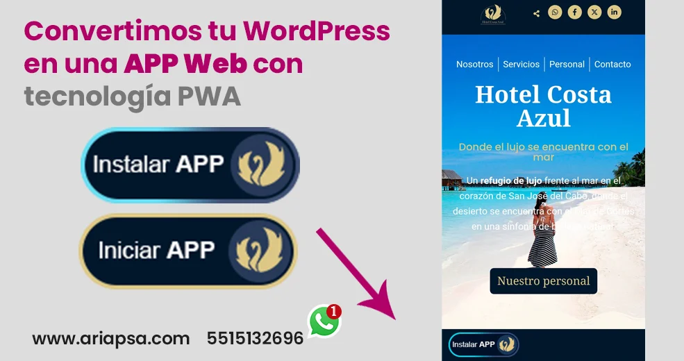 Convertimos tu WordPress en una APP Web con tecnología PWA