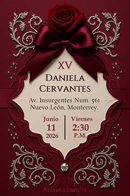 Diseño de invitaciones JPG Ariapsa Dark Elegance