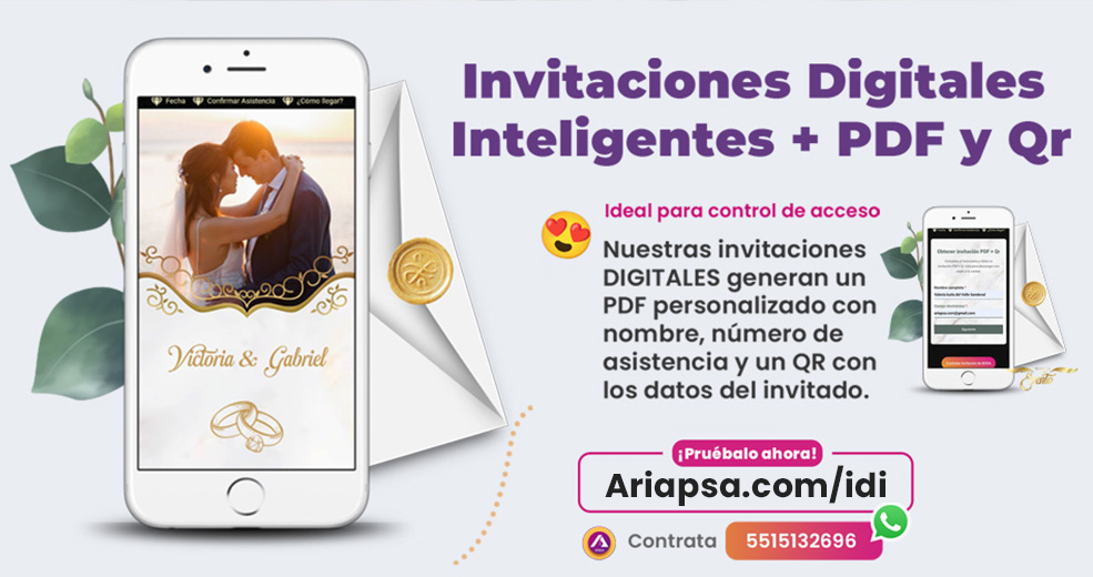 Invitaciones digitales control de acceso ariapsa mexico