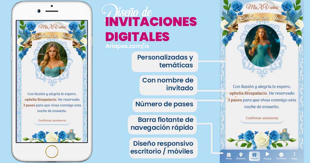 blog invitaciones xv años nombre de invitado y pases ariapsa