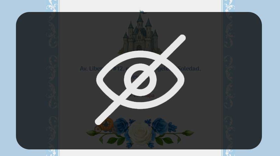 bloquear direccion de invitacion digital hasta confirmar asistencia ariapsa