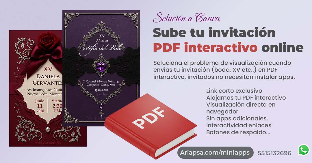 destacado PDF interactivo ariapsa aloja tus invitaciones