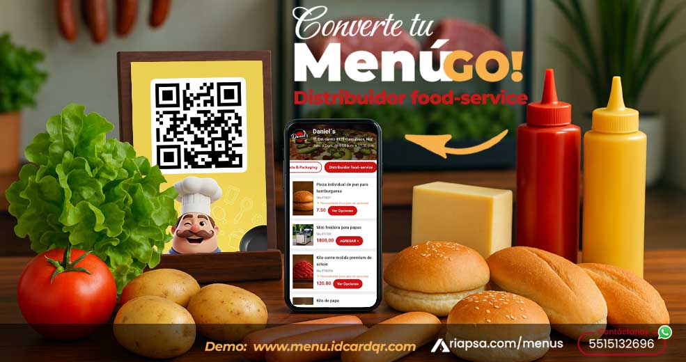 ¿Menú digital puede usarse como catalogo o tienda para Distribuidor food-service (Distribuidor de alimentos o insumos)?