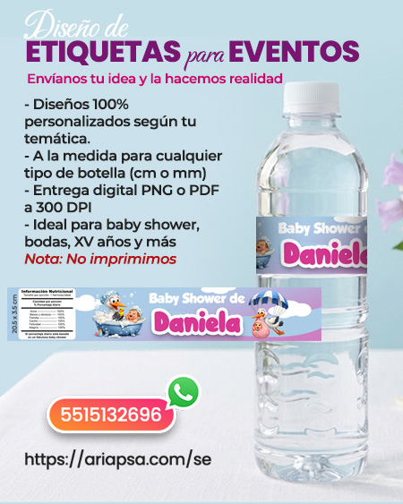 Destacado 2 etiqueta de baby shower y evento sociales