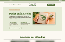 Landing page: Poder en las Hojas