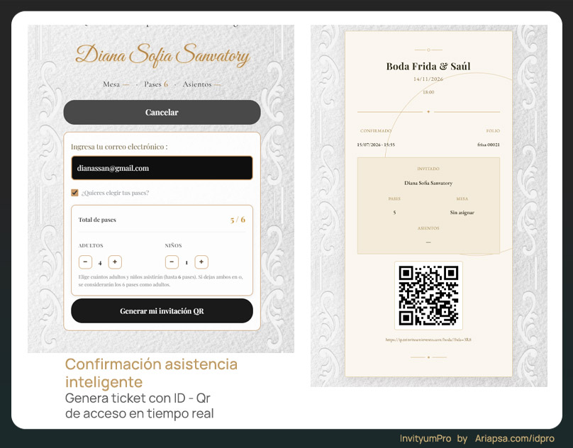 Invitaciones digitales boda elegante invityumpro 2026 ariapsa 02 destacado