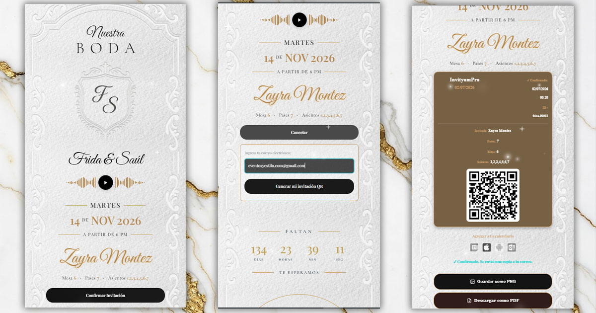 InvityumPro V 7.0 - La plataforma profesional para invitaciones digitales inteligentes y control de acceso con ID-QR