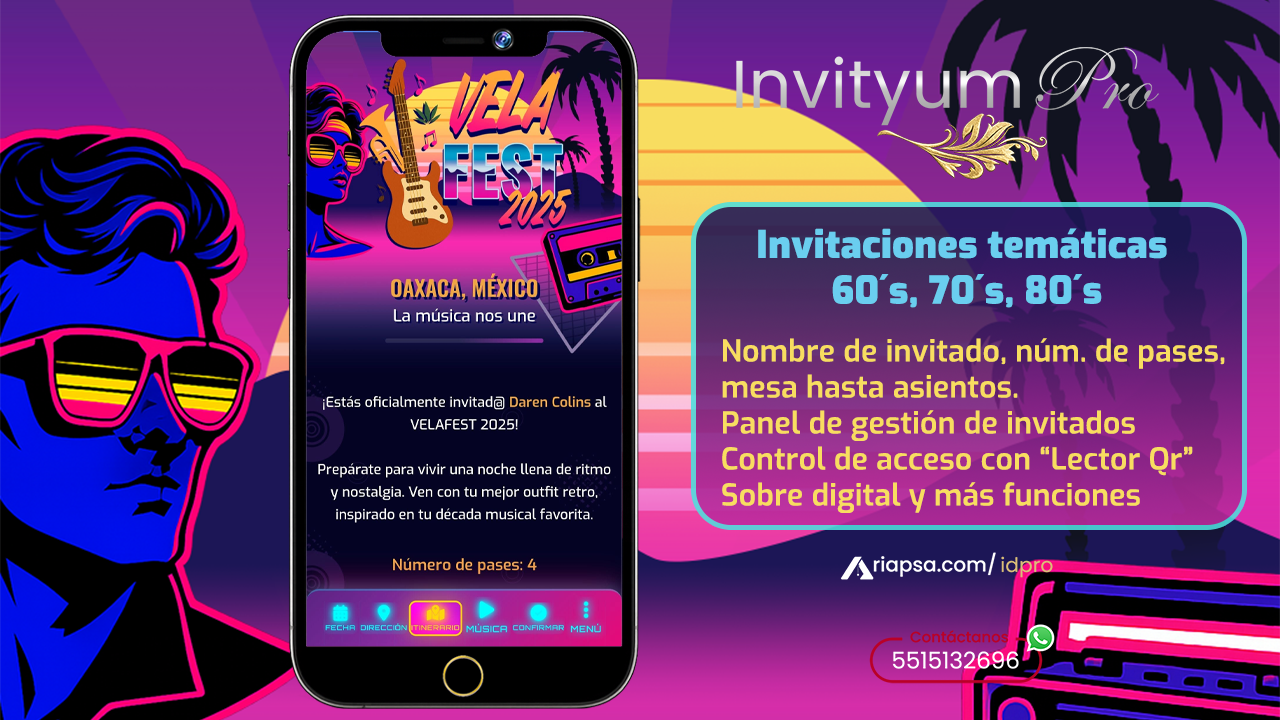 Revive la magia de los 80's con una invitación 100% personalizada e inteligente