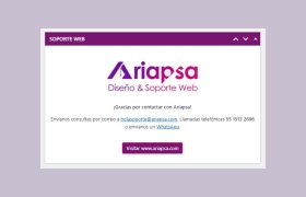 Bloque en dashboard de soporte web para diseñadores y agencias por Ariapsa México