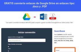 GRATIS convierte enlaces de Google Drive en enlaces tipo docx y PDF