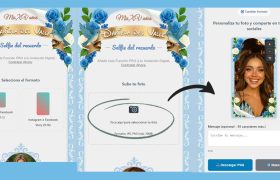 Invitaciones digitales con selfie del recuerdo marco personalizado ariapsa 01