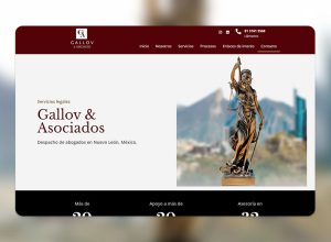 gallov y asociados nuevo leon monterrey mexico one page diseño por ariapsa mx